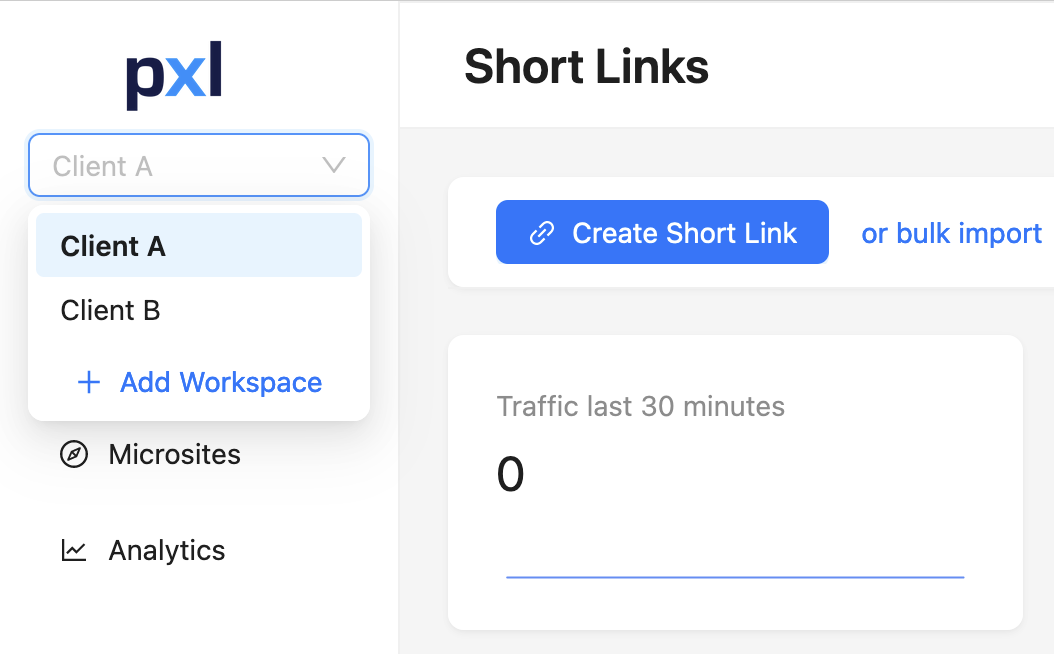 One workspace for each client