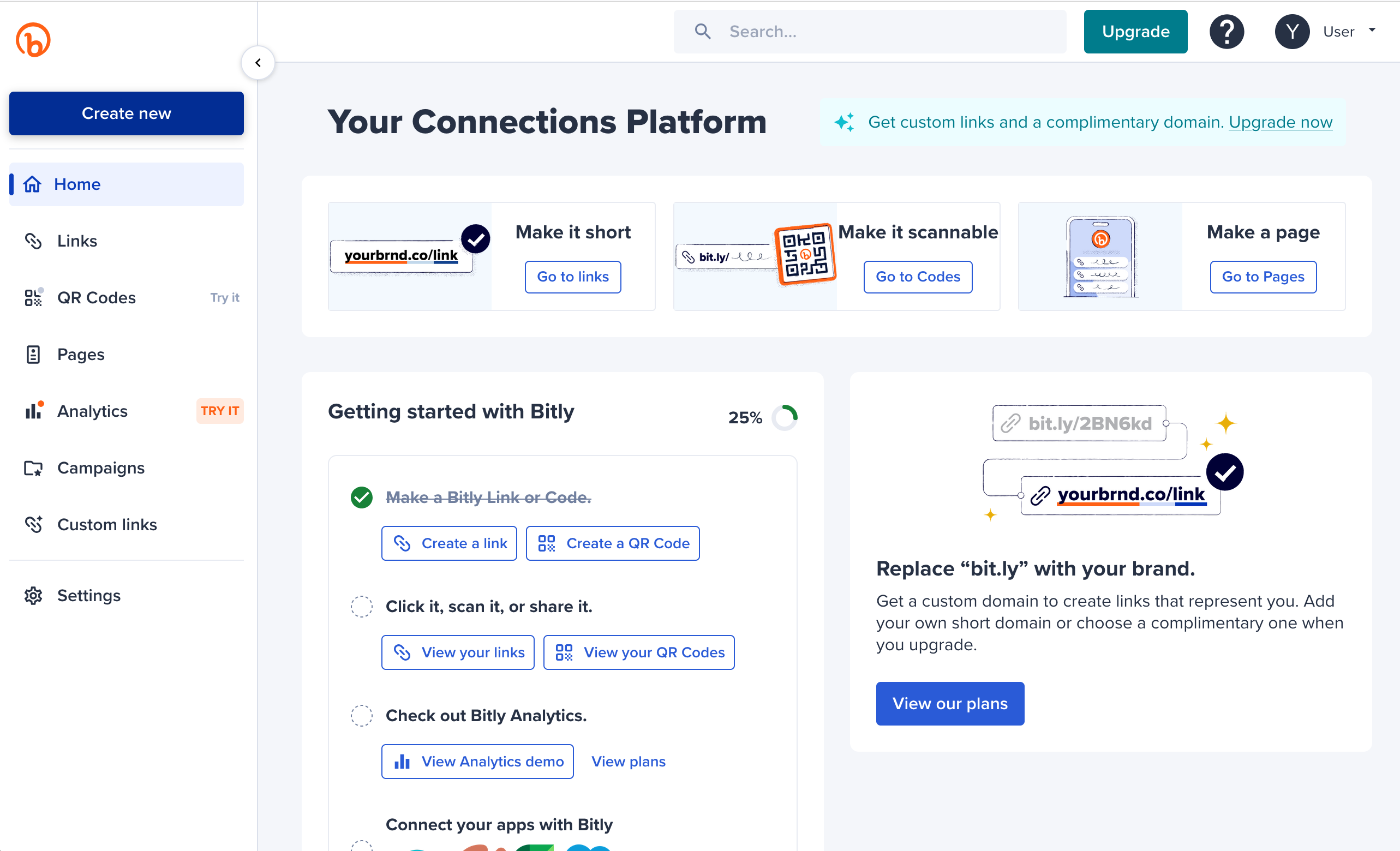 Bitly screenshot