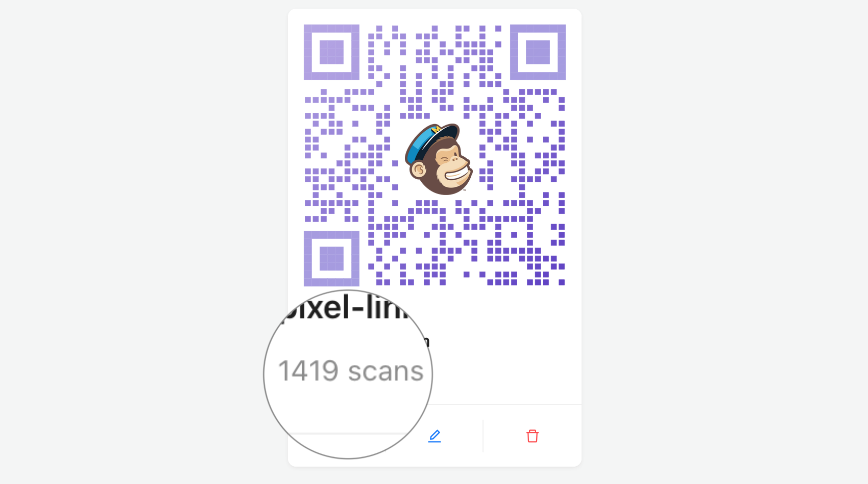 QR code with number of scans