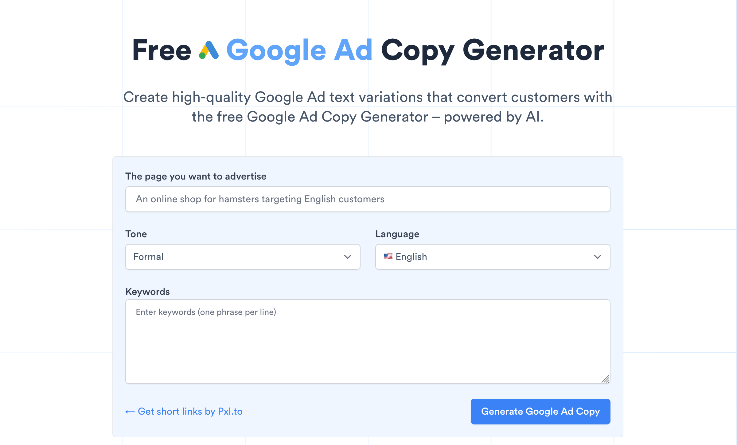 Free Google Ad Copy Generator